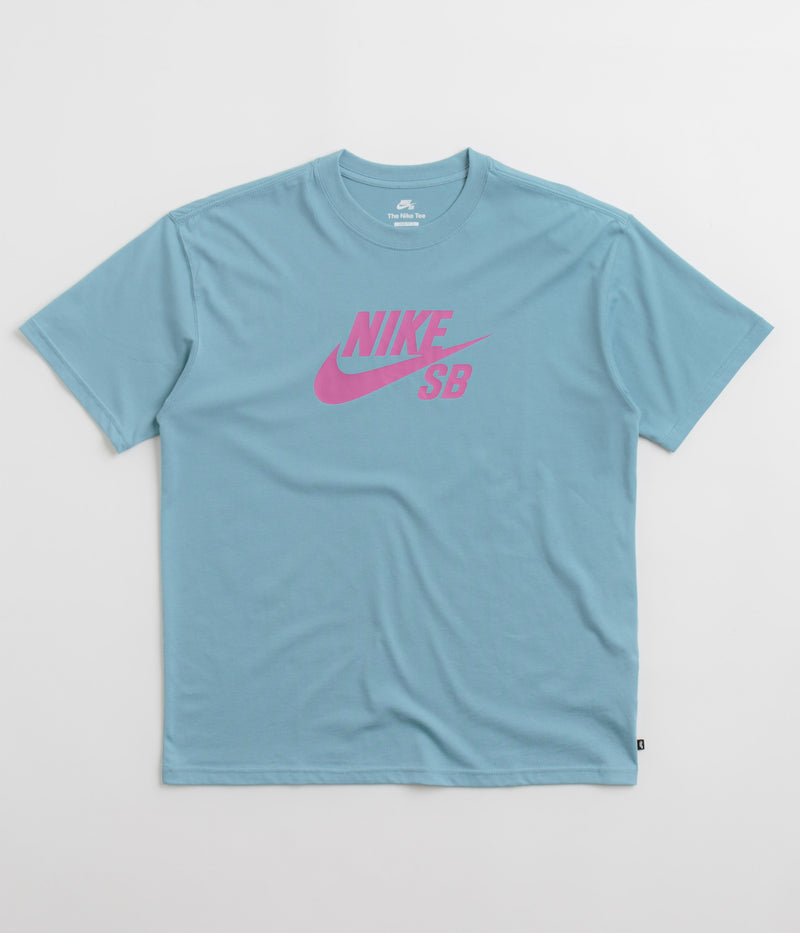 Nike SB Large Logo T-Shirt in Denim Turquoise