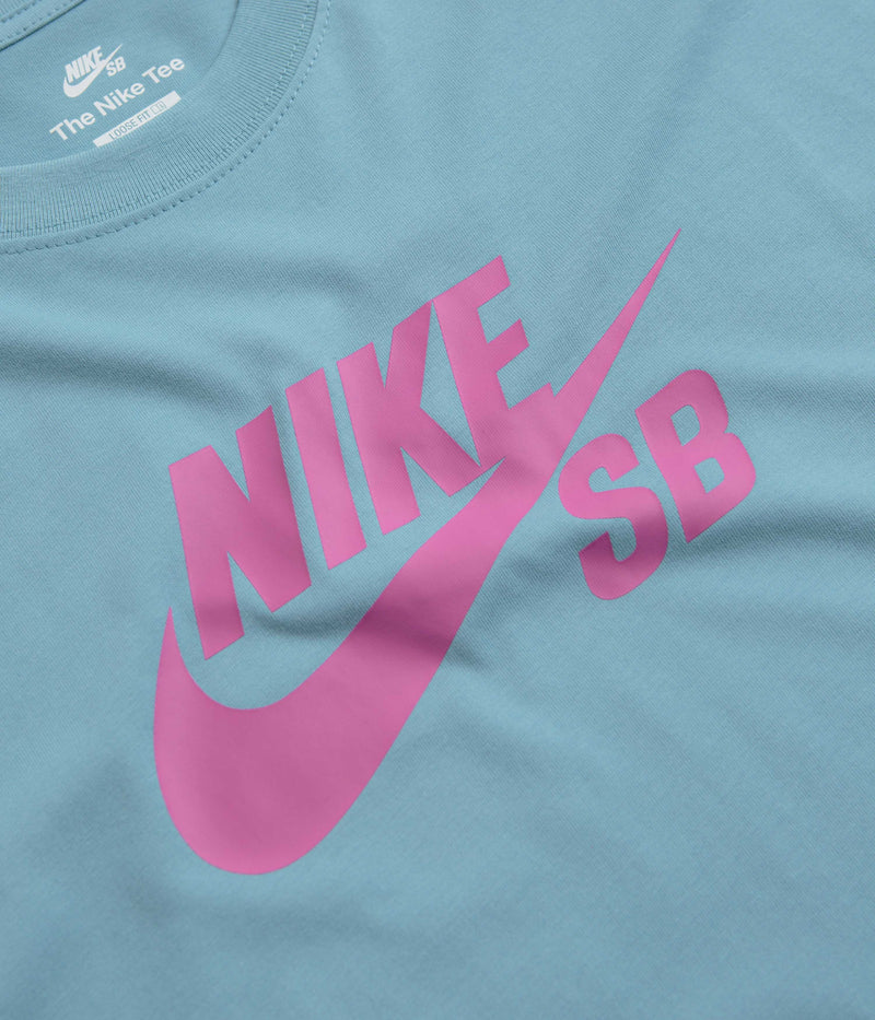 Nike SB Large Logo T-Shirt in Denim Turquoise