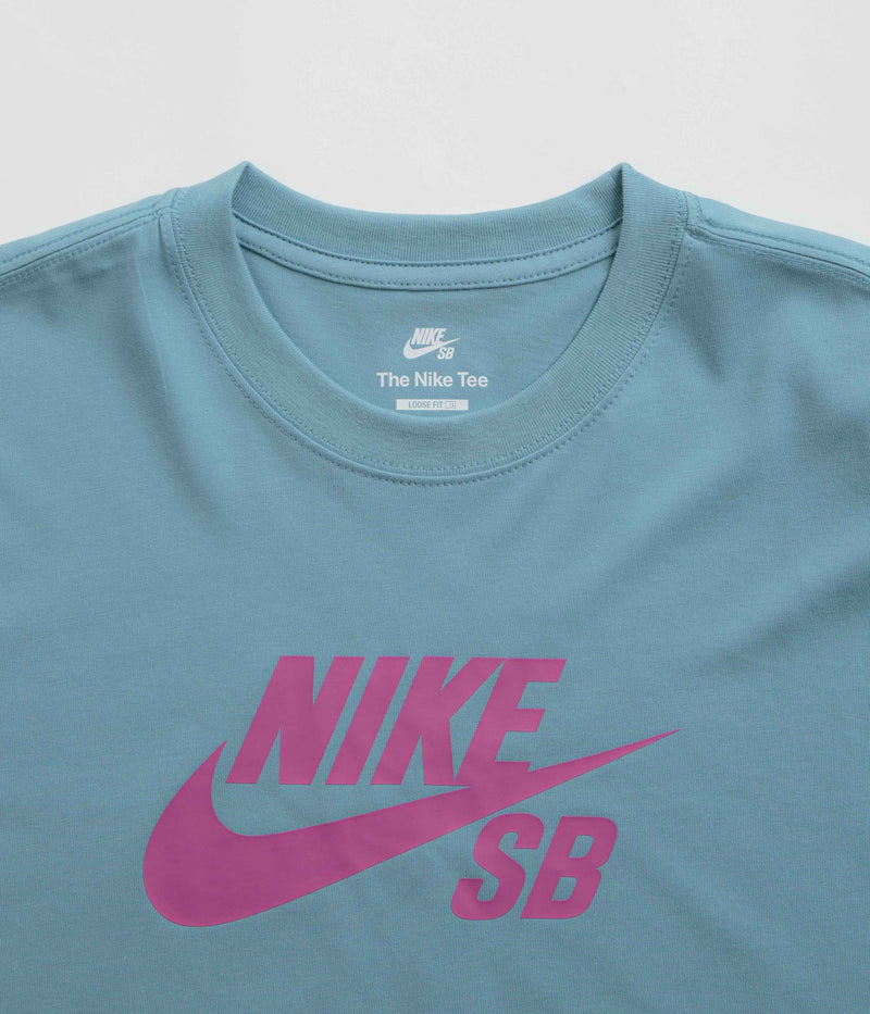 Nike SB Large Logo T-Shirt in Denim Turquoise