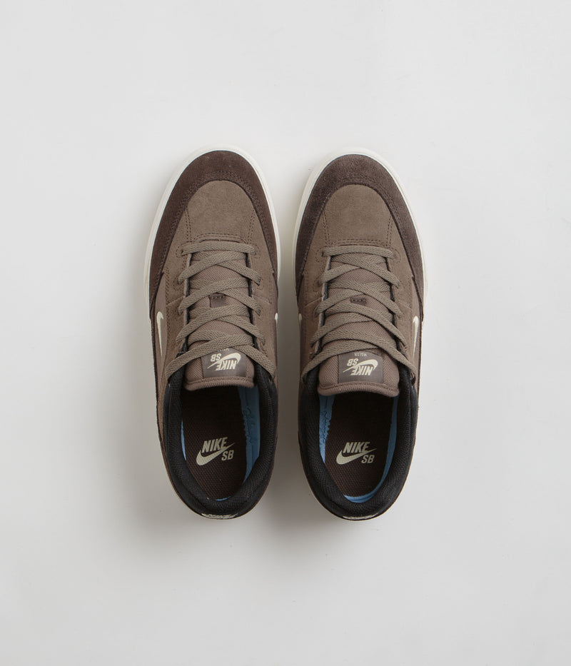 Nike SB Malor Shoes in Ironstone and Light Khaki and Baroque Brown - Black