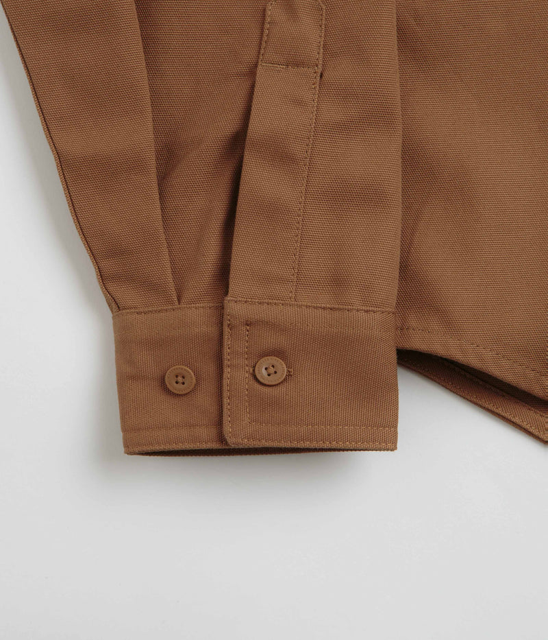 Nike SB New Essential Woven Shirt in Light British Tan and White