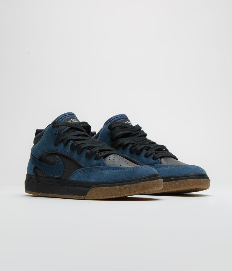 Nike SB React Leo Shoes in Navy and Navy and Black - Anthracite