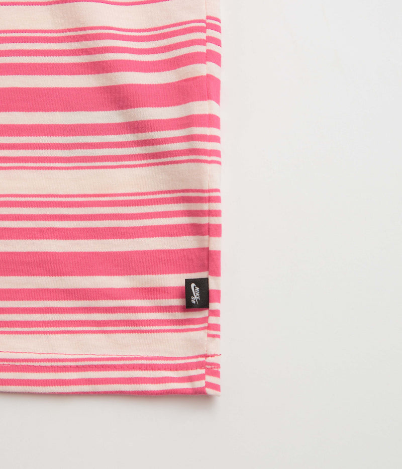 Nike SB Striped T-Shirt in Guava Ice