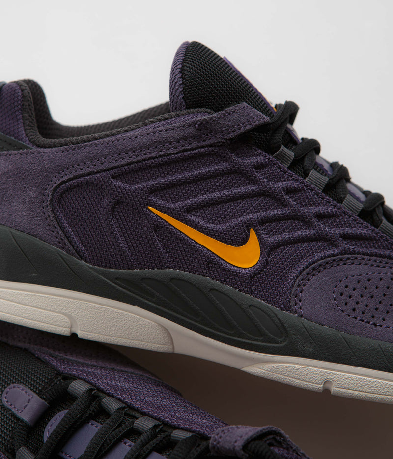 Nike SB Vertebrae Shoes in Dark Raisin and University Gold and Black
