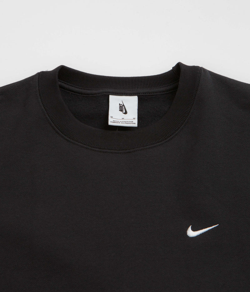 Nike Solo Swoosh Crewneck Sweatshirt in Black and White