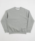 Nike Solo Swoosh Crewneck Sweatshirt in Dark Grey Heather and White