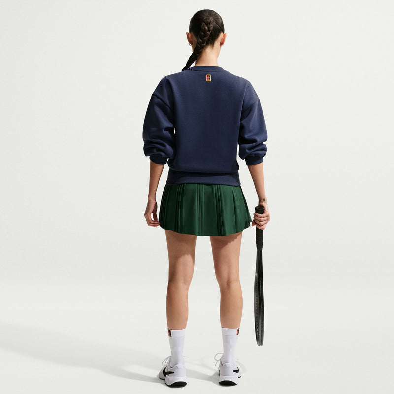NikeCourt collectie Tennis top met ronde hals voor dames in Midnight Navy/Sail