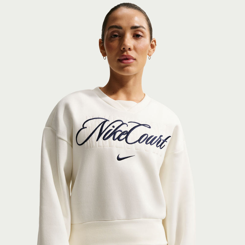 NikeCourt collectie Tennis top met ronde hals voor dames in Sail/Midnight Navy