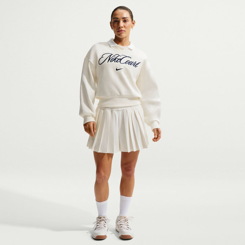 NikeCourt collectie Tennis top met ronde hals voor dames in Sail/Midnight Navy