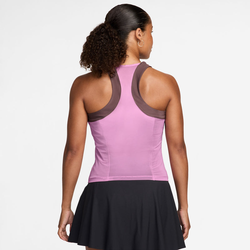 NikeCourt Slam Dri-FIT tennis tanktop voor dames in Lt Magenta/Tattoo/Black
