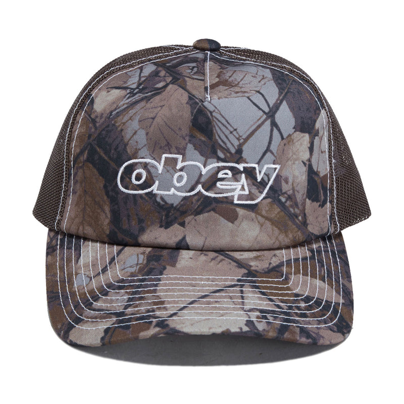 Obey Form Trucker Hat - Fence Camo Multi