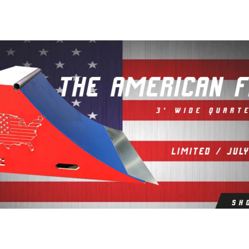 OC Ramps American Flag Quarterpipe - 3ft Wide