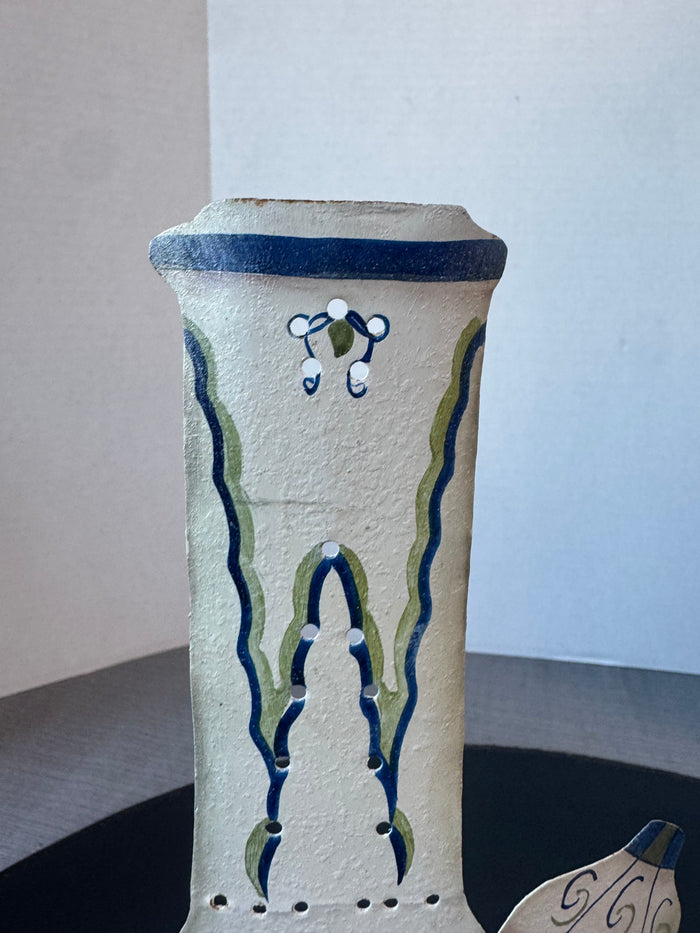 Pair of Villeroy & Boch Punched Metal Candle Luminaries (A)