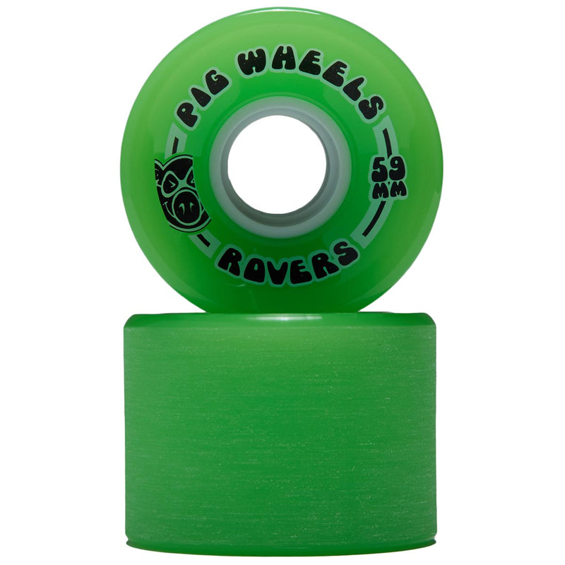 Pig Rover 85a Skateboard Wheels - Green/White Core - 59mm