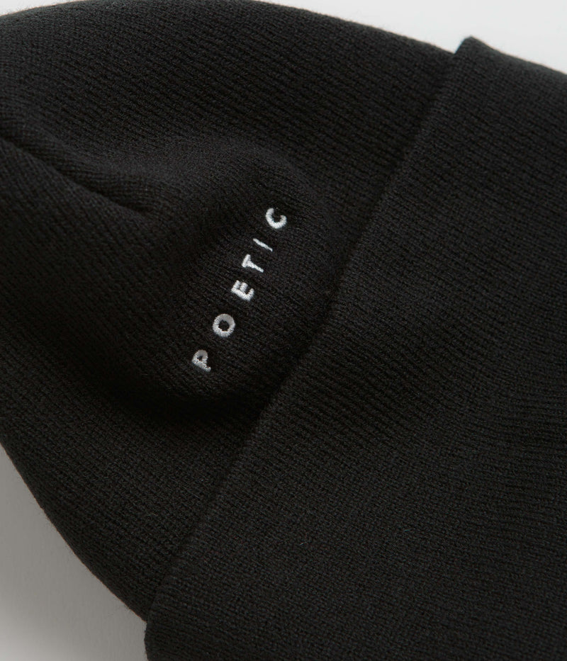 Poetic Collective Double Beanie in Black