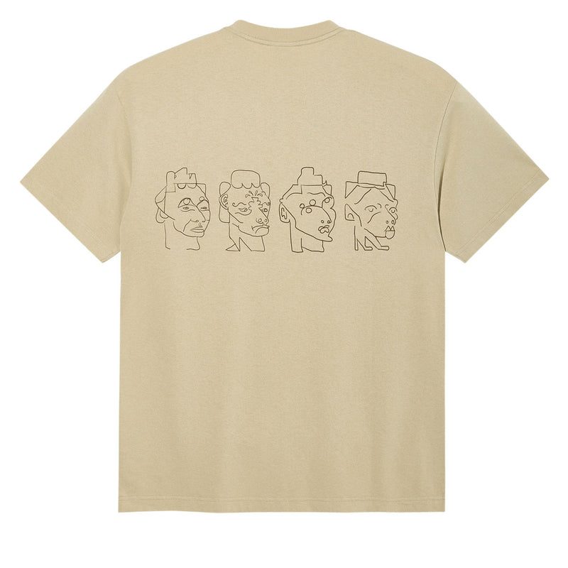 Polar 8 Heads Contrast T-Shirt - Sand/Brown