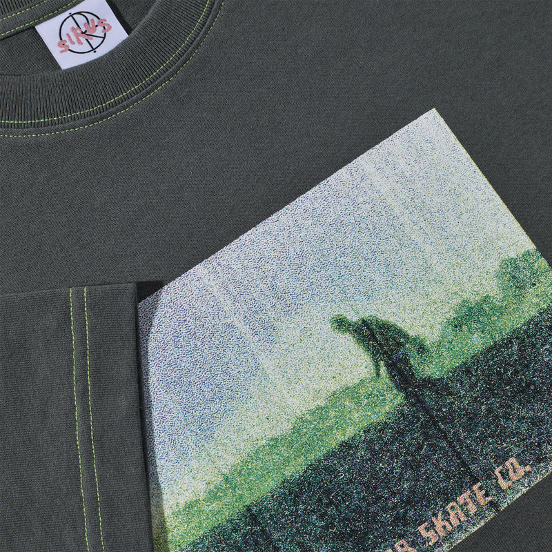 Polar Beach Walk Contrast T-Shirt - Graphite/Green