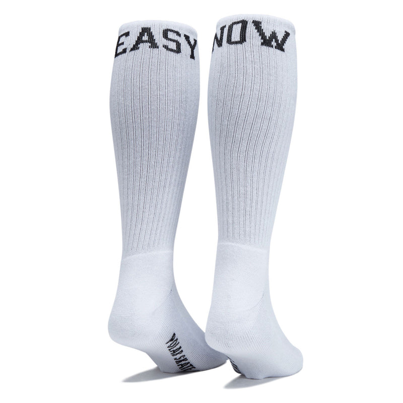 Polar Easy Now Long Rib Socks - White