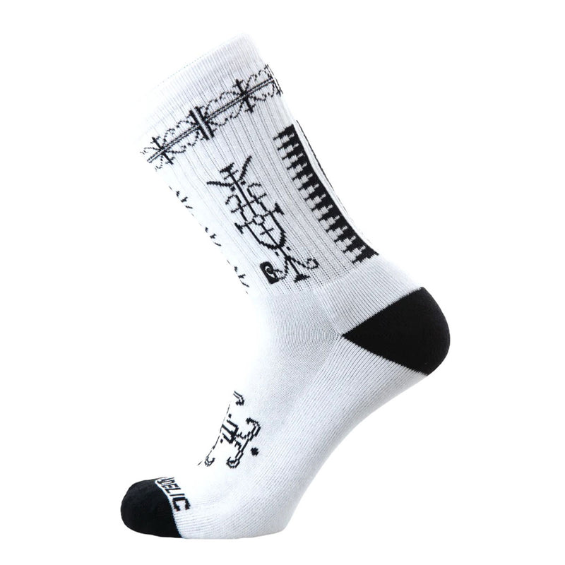Psockadelic Skatchewan Socks - White