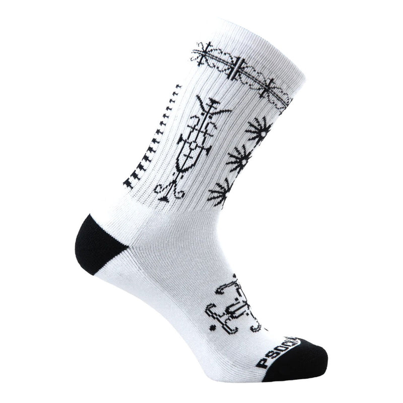 Psockadelic Skatchewan Socks - White