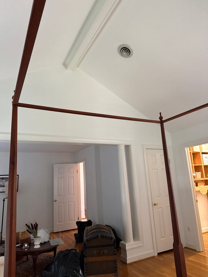 Queen Canopy Bed with Rails & Slats