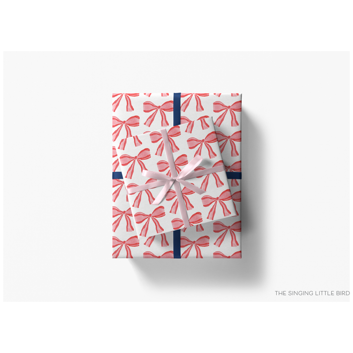 Red Bows Holiday Gift Wrap
