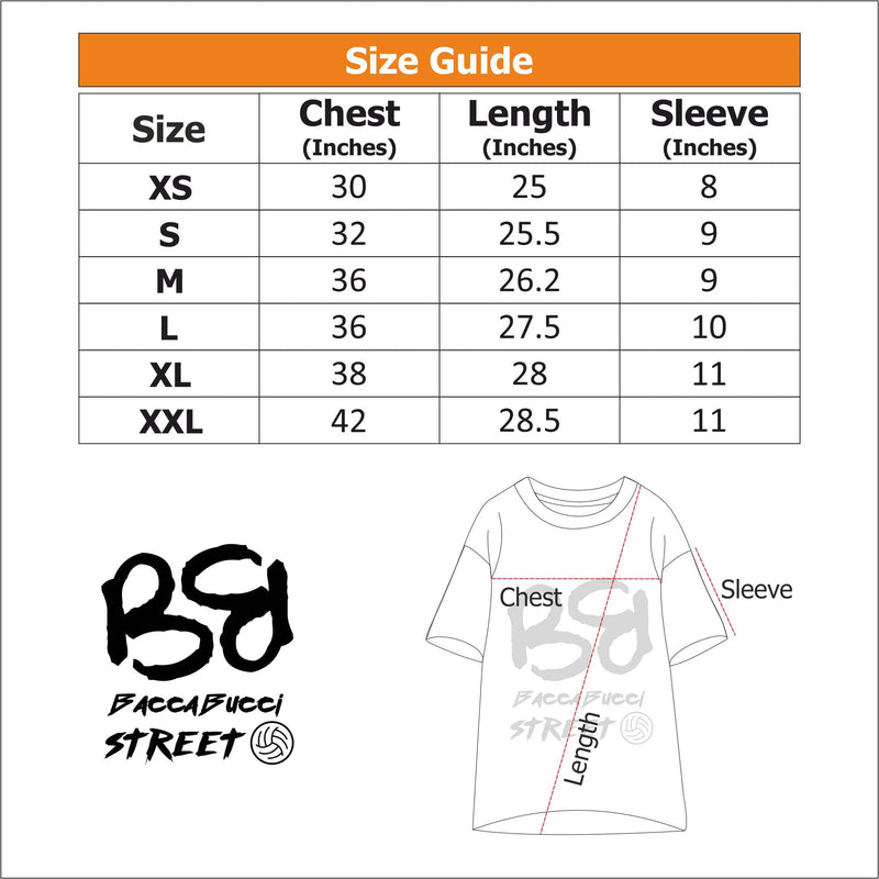Oversized T Shirt Size Chart