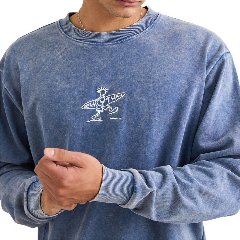 Rhythm Drifter Salt Wash Sweatshirt - Slate