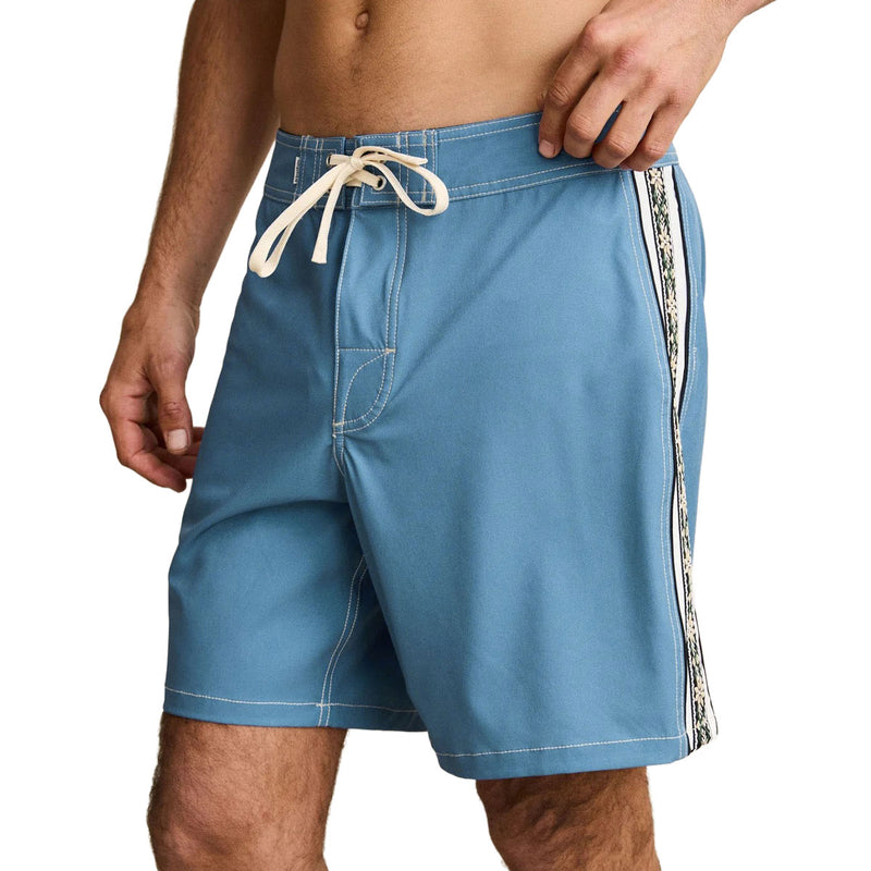 Rhythm Panel Stripe Boardshorts - Mineral Blue