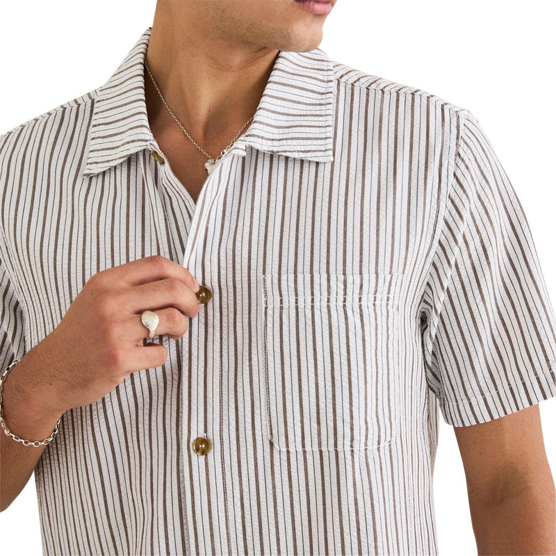 Rhythm Seersucker Stripe Shirt - Cedar