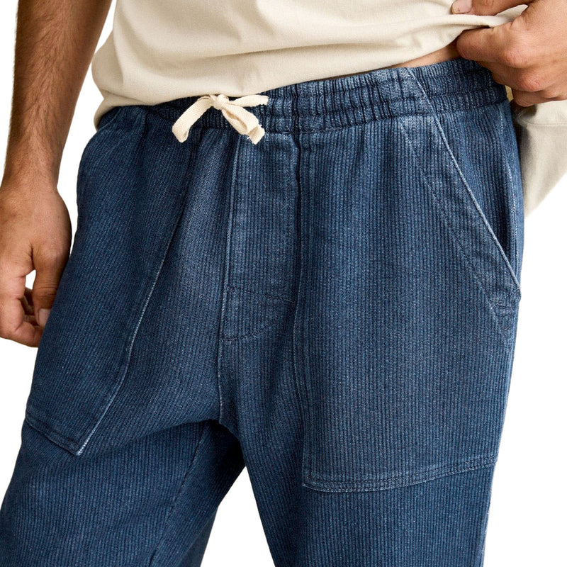 Rhythm Textured Wale Jam Pants - Washed Indigo