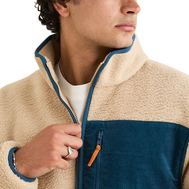 Rhythm Trail Zip Thru Fleece Sweatshirt - Sand