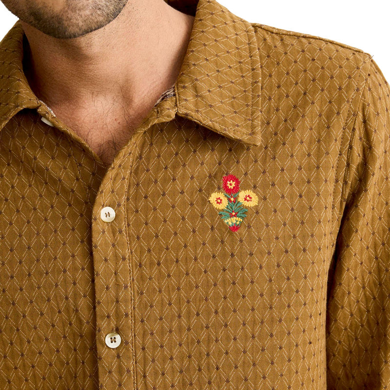Rhythm Tyler Long Sleeve Shirt - Tobacco