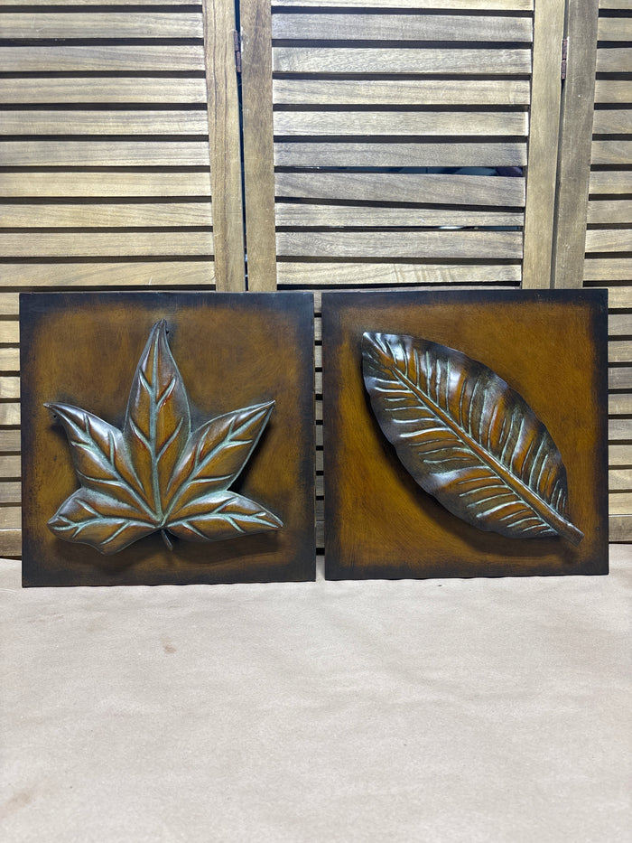 Rustic Metal Leaf Wall Art (2)