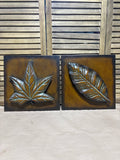 Rustic Metal Leaf Wall Art (2)