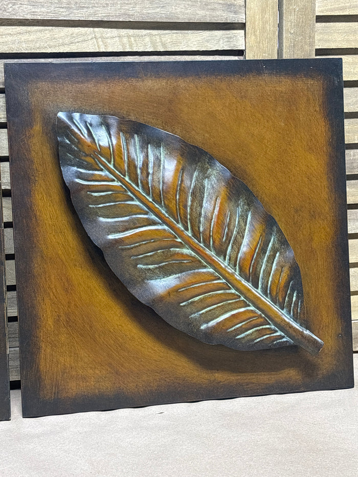 Rustic Metal Leaf Wall Art (2)
