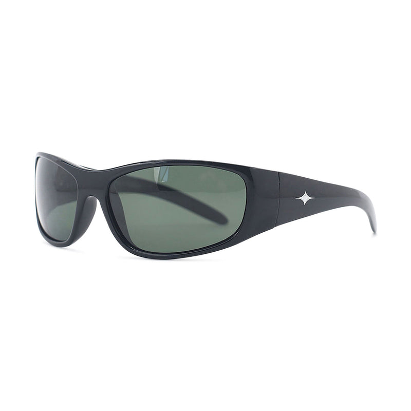 SAD Fade Sunglasses - Gloss Black/Olive Lens