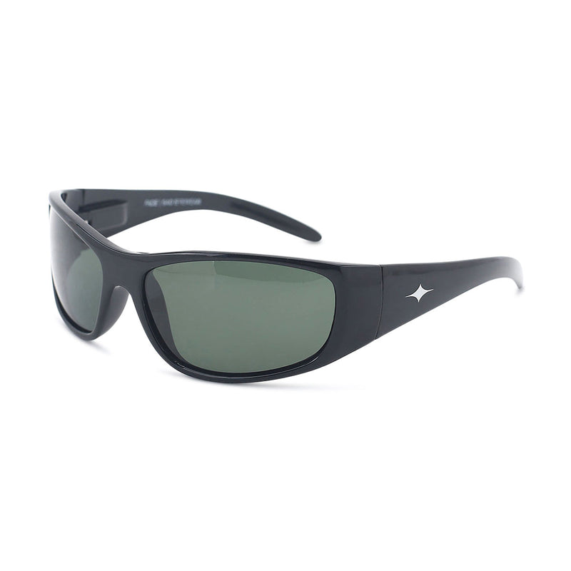 SAD Fade Sunglasses - Gloss Black/Olive Lens