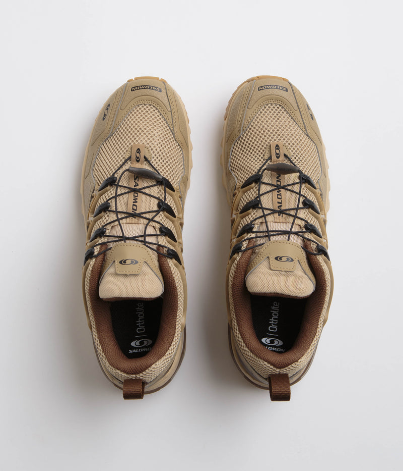 Salomon ACS+ OG Shoes in Safari and Kelp / Dark Earth