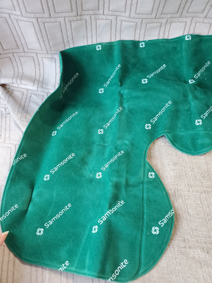 Samsonite Green Suede Inflatable Travel Neck Pillow