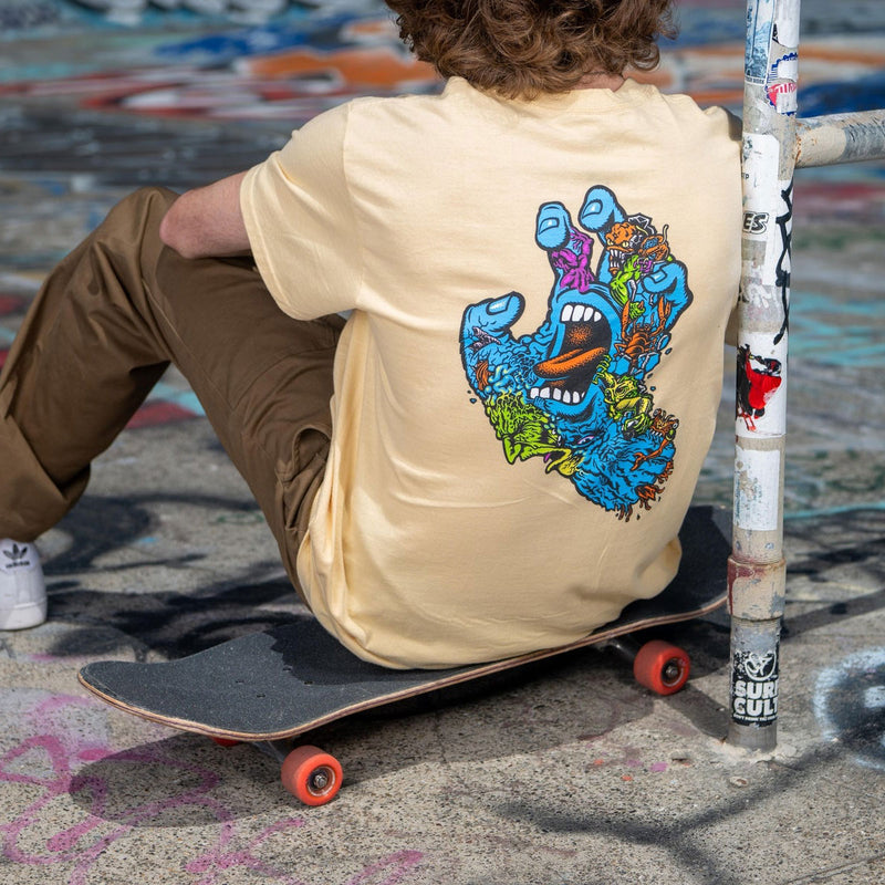 Santa Cruz Roskopp Screaming Five T-Shirt - Vegas Gold