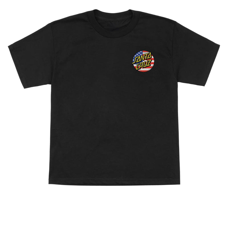 Santa Cruz Youth July 4th Dot V2 T-Shirt - Black