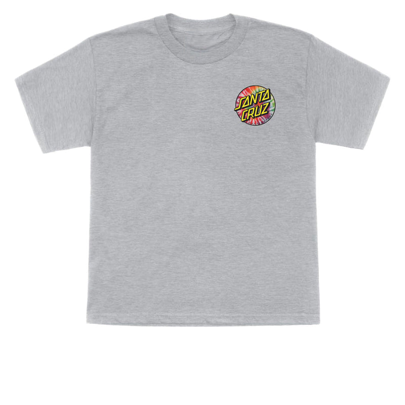 Santa Cruz Youth Tie Dye Dot T-Shirt - Sport Grey
