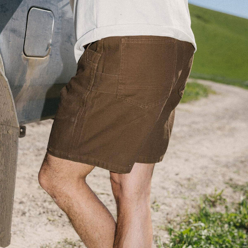 Seager Bison Canvas Shorts - Tobacco