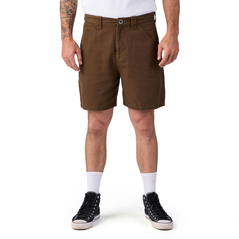 Seager Bison Canvas Shorts - Tobacco