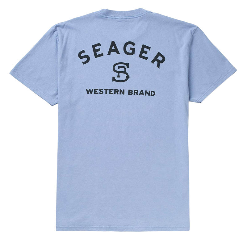 Seager Branded T-Shirt - Faded Denim