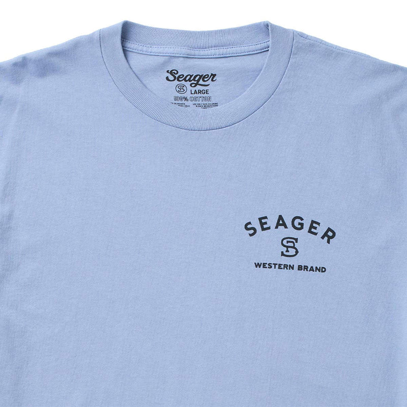 Seager Branded T-Shirt - Faded Denim