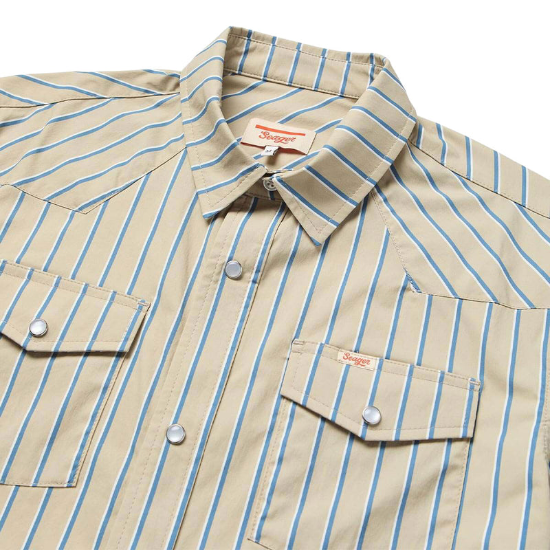 Seager El Ranchero Shirt - Tidal Foam Stripe