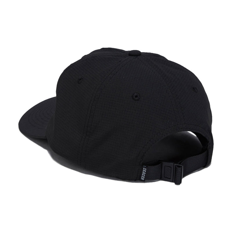 Seager Uphill Tech Strapback Hat - Black