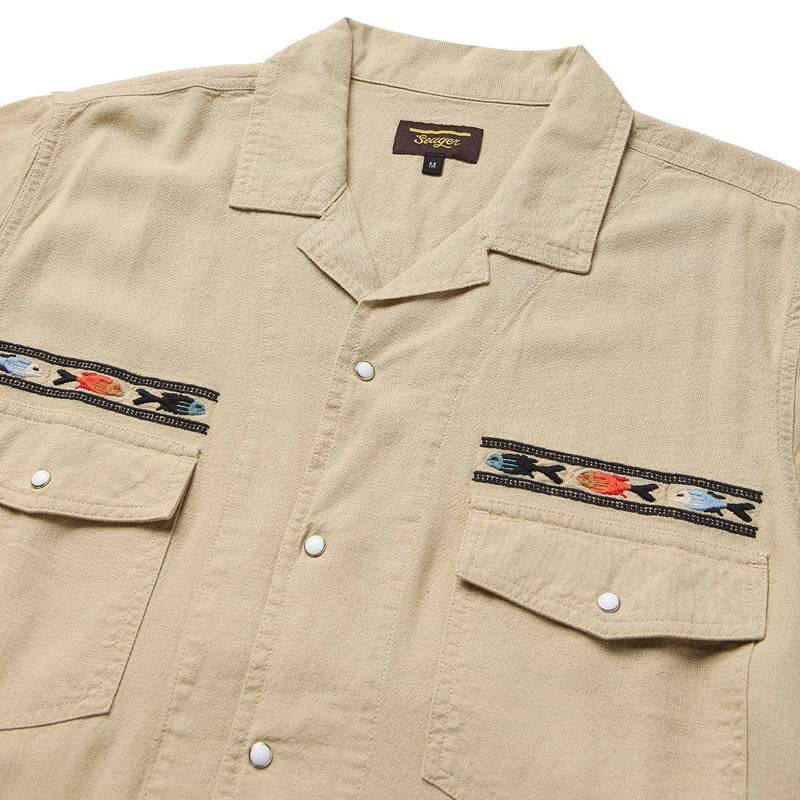 Seager Whippersnapper Embroidered Shirt - Dry Hay